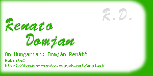 renato domjan business card