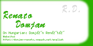 renato domjan business card